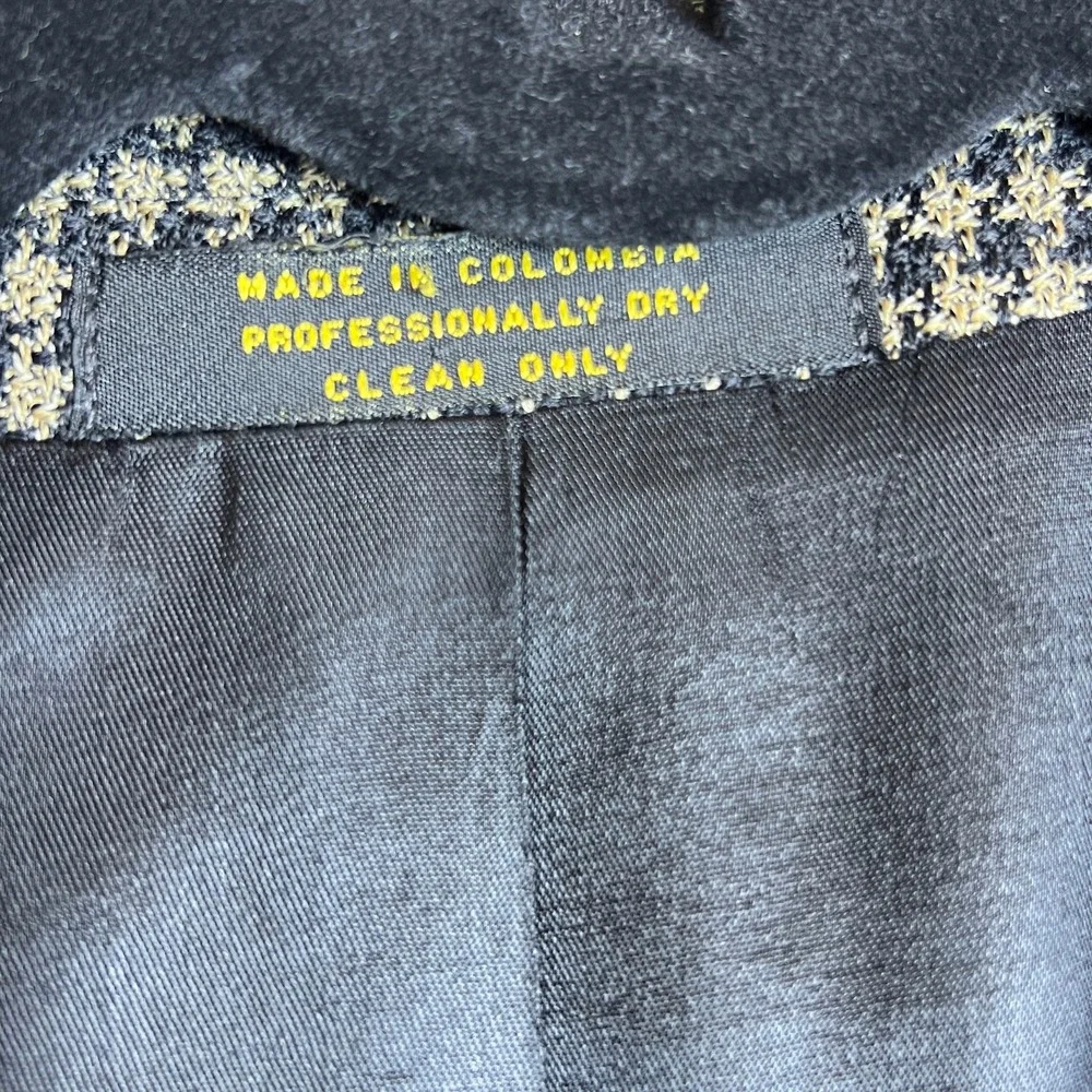 Gianfranco Ruffini Wool Houndstooth‎ Blazer Men's  Size 44 Dark Academia Vintage